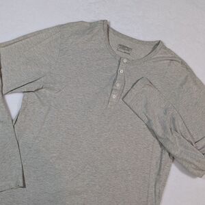 Patagonia Henley Shirt Worn Wear Daily Outdoors Organic Cotton Men Large Oatmeal